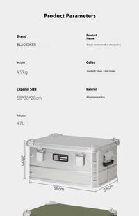 Aluminum Alloy Camping Storage Box – Durable & Portable Organizer for Outdoor Gear