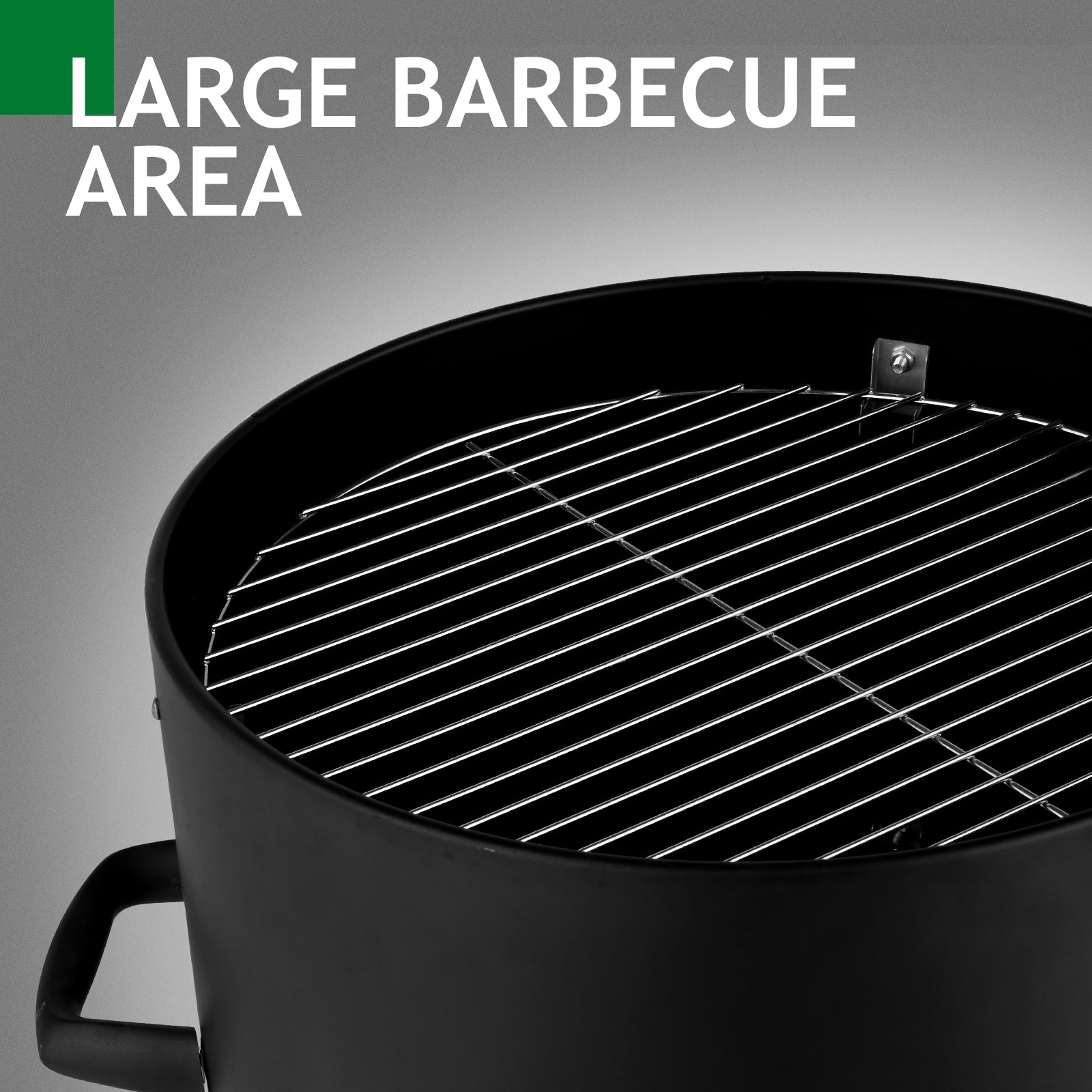 Black 3-layer Oval Cylinder Smoker Iron Charcoal Grill