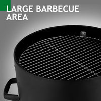 Black 3-layer Oval Cylinder Smoker Iron Charcoal Grill