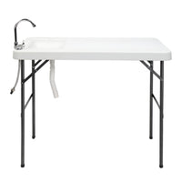 Outdoor Table Rectangular with Sink Faucet