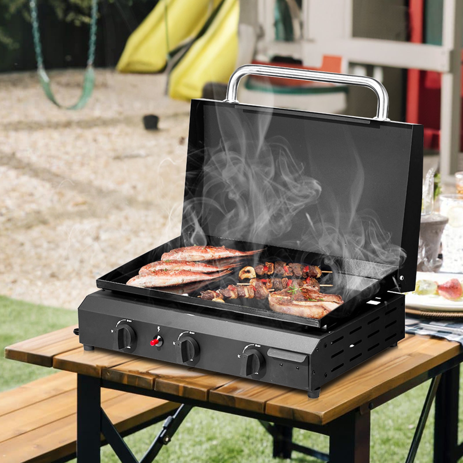 Portable Tabletop Gas Grill – Compact & Easy Outdoor Cooking for Camping, RV & Travel