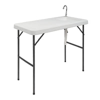 Outdoor Table Rectangular with Sink Faucet