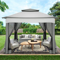 11x11 Pop Up Gazebo Tent with Mosquito Net & Canopy