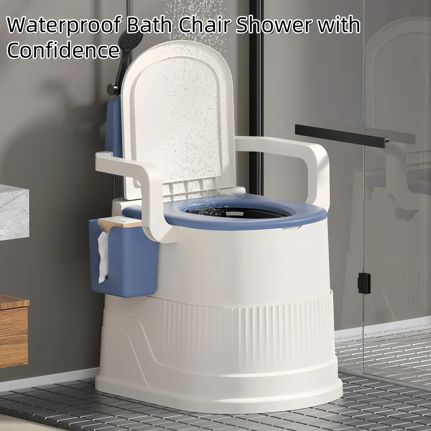 Portable Travel Toilet Chair for Adults - Odor-Proof Easy-Clean