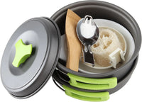 Camping Cookware Mess Kit for Backpacking – 10-Piece Set