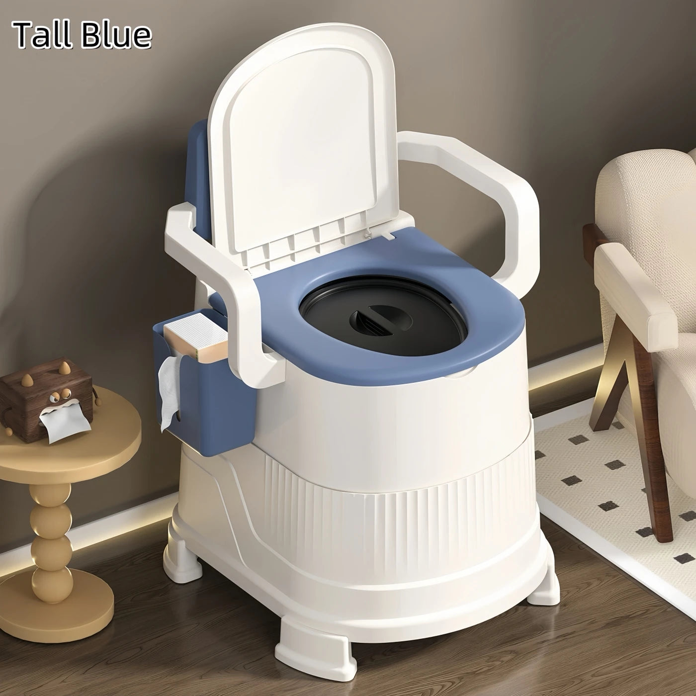 Portable Travel Toilet Chair for Adults - Odor-Proof Easy-Clean