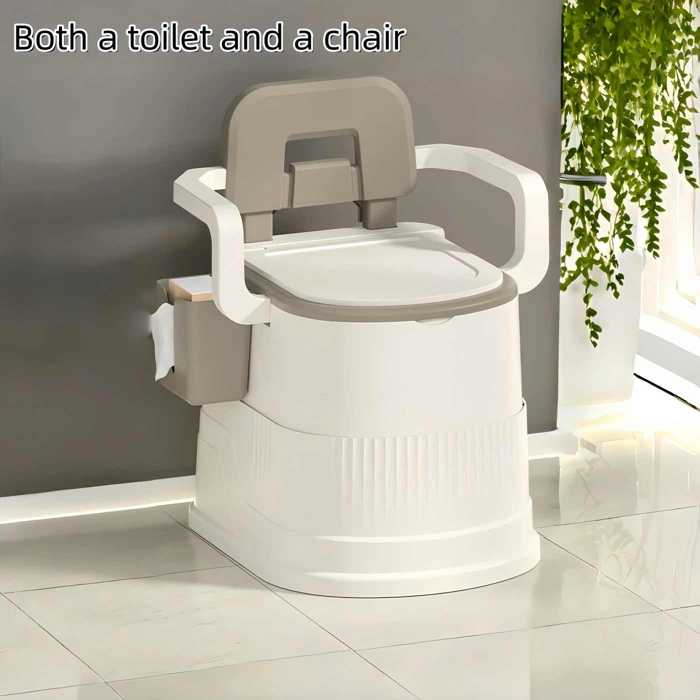 Portable Travel Toilet Chair for Adults - Odor-Proof Easy-Clean
