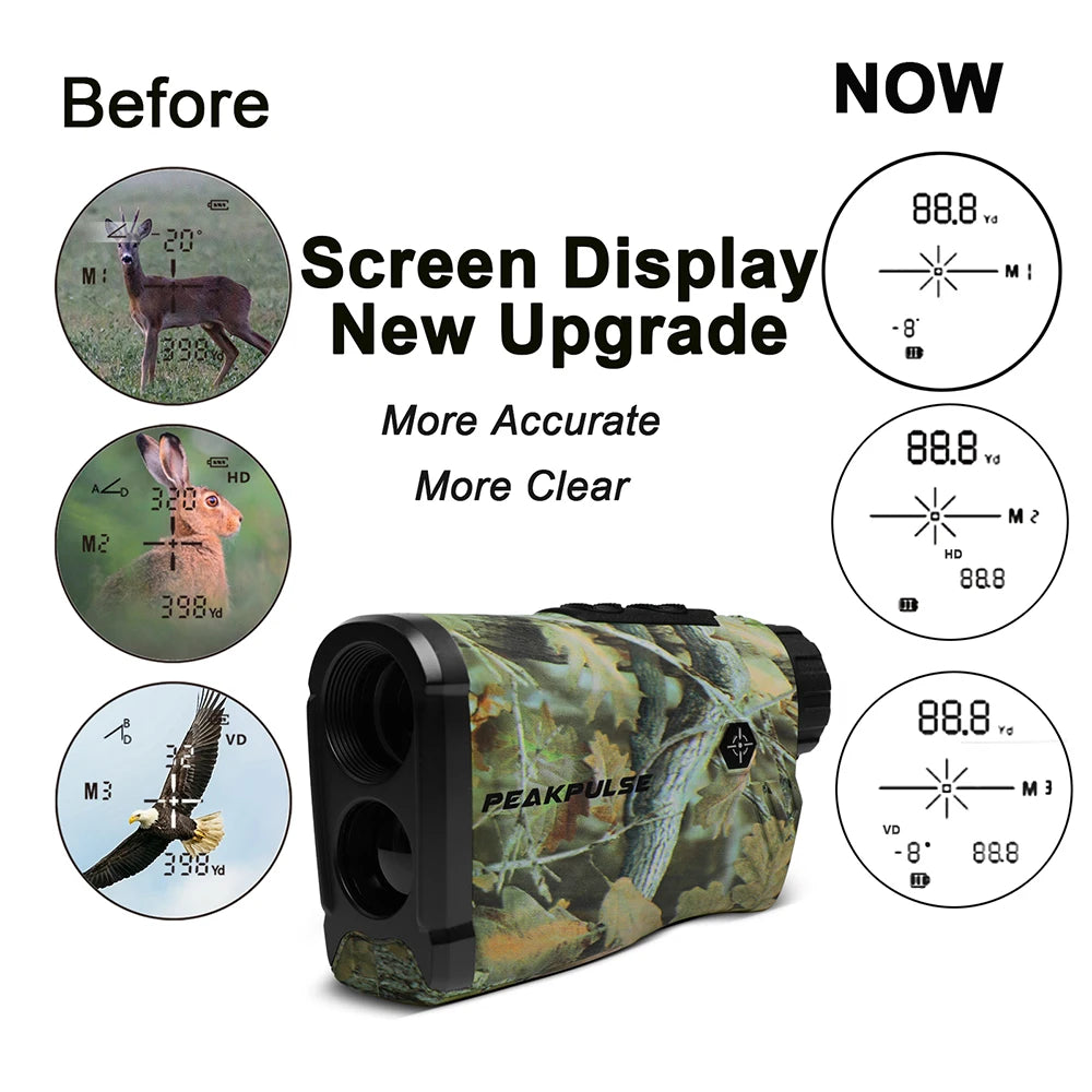 PEAKPULSE 1300 Yards Laser Range Finder for Hunting & Hiking