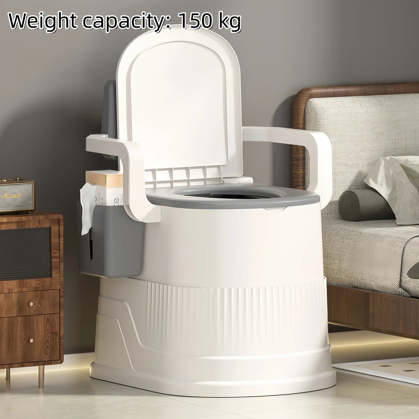 Portable Travel Toilet Chair for Adults - Odor-Proof Easy-Clean