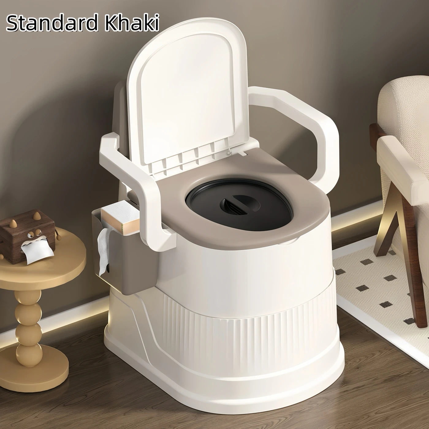Portable Travel Toilet Chair for Adults - Odor-Proof Easy-Clean