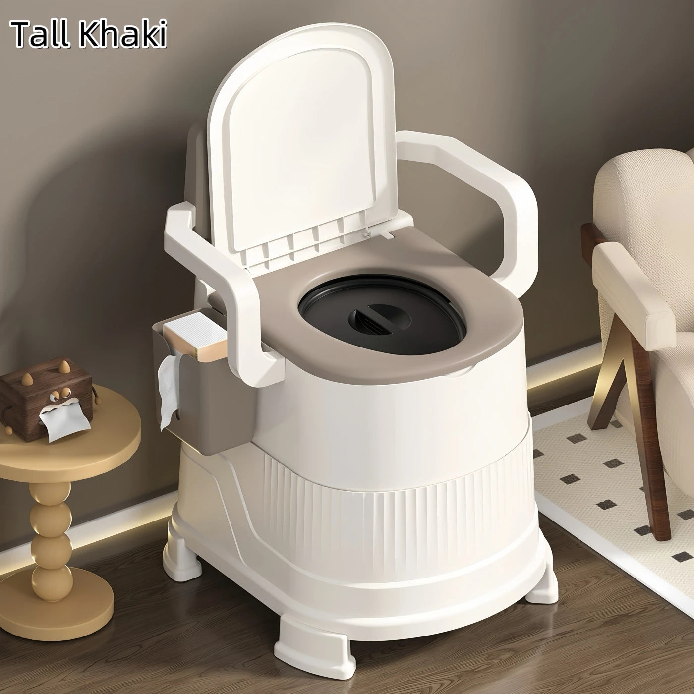 Portable Travel Toilet Chair for Adults - Odor-Proof Easy-Clean