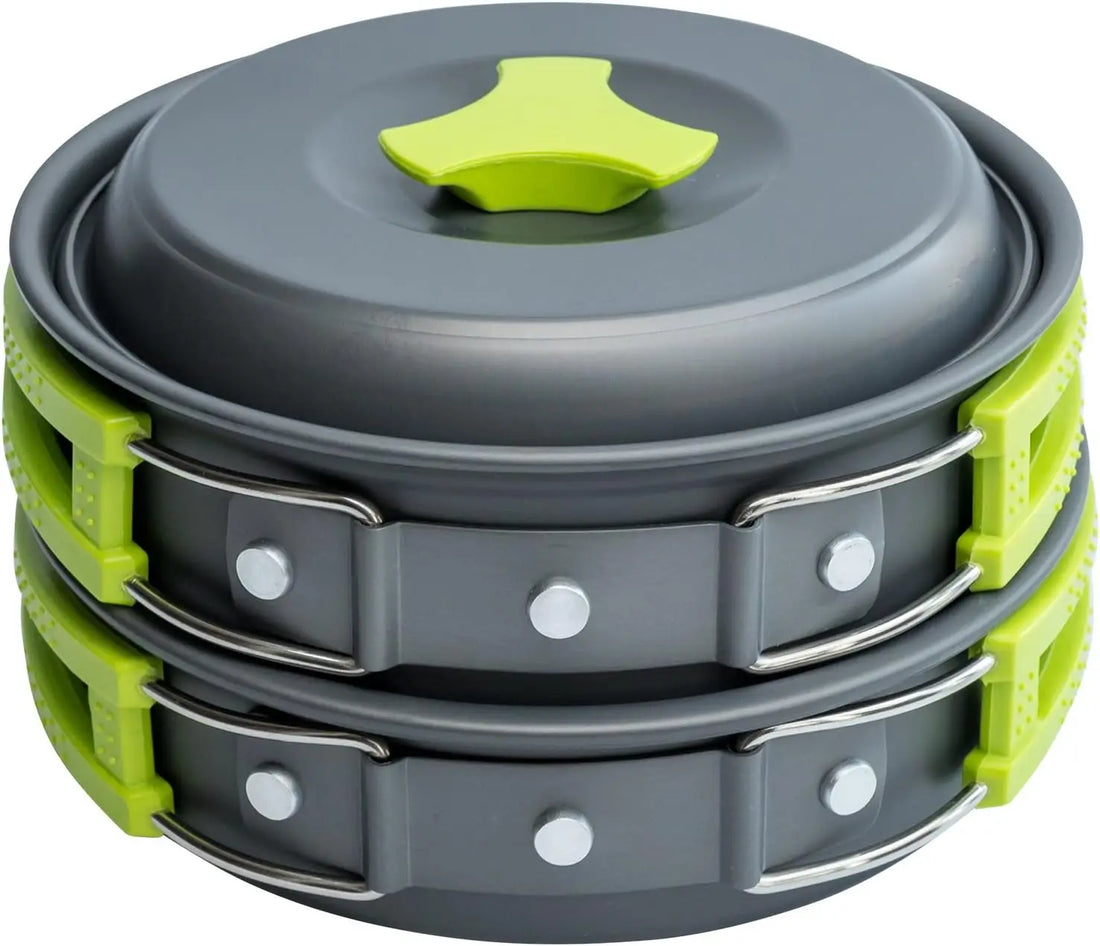 Camping Cookware Mess Kit for Backpacking – 10-Piece Set