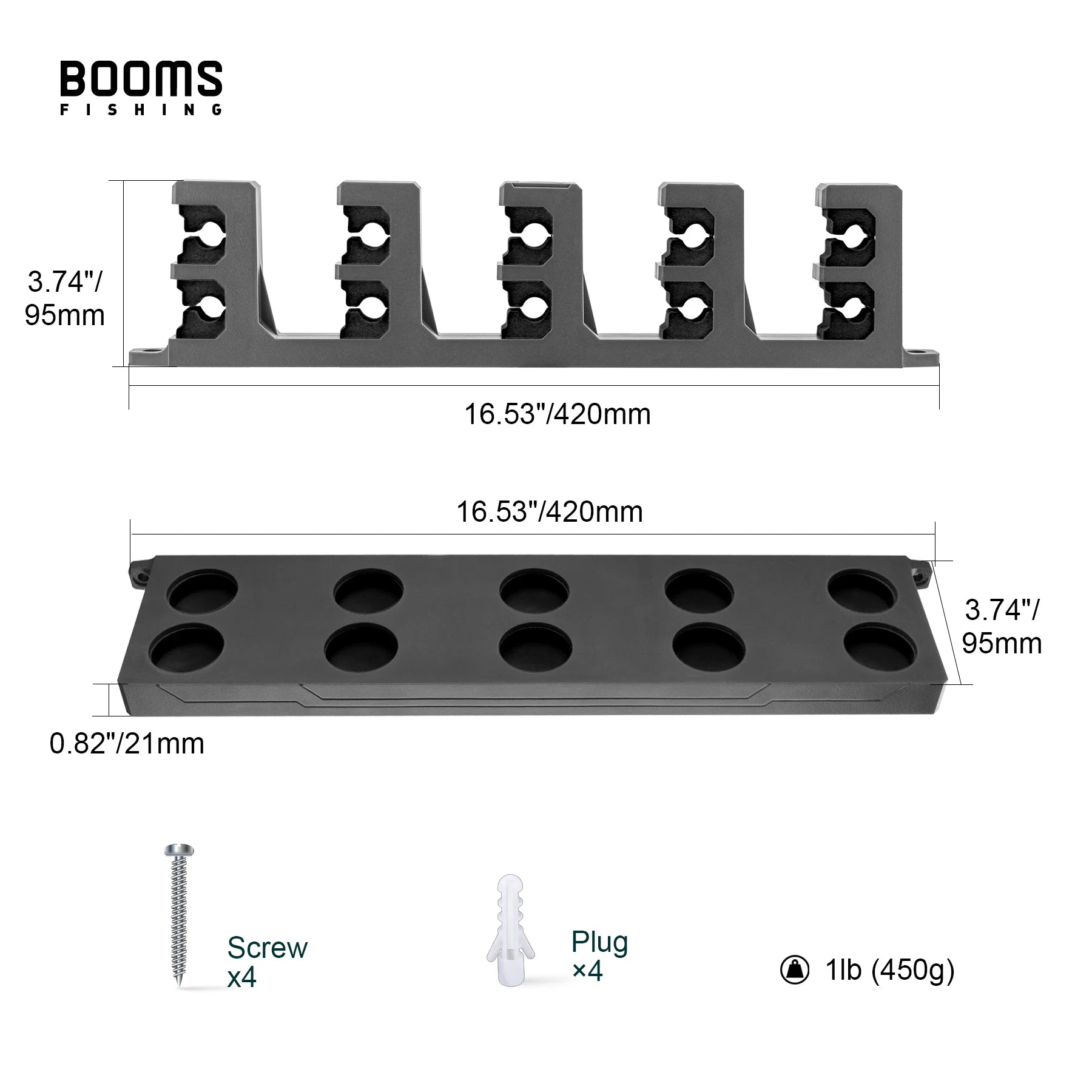 Heavy Duty Wall Fishing Rod Holder Rack – Vertical Storage Organizer for Up to 10 Rods