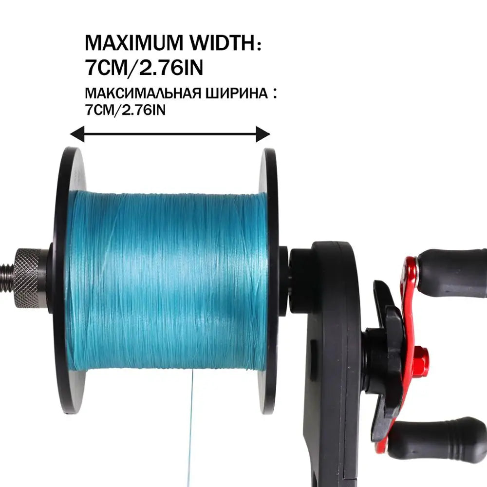 Portable Aluminum Fishing Line Spooler – Heavy Duty Handheld Reel Line Winder Tool