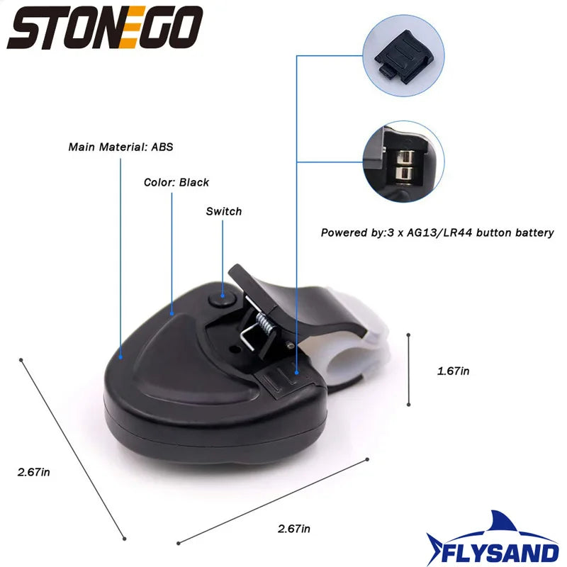 Electronic Fishing Bite Alarm – Loud LED Buzzer Indicator for Day & Night Fishing