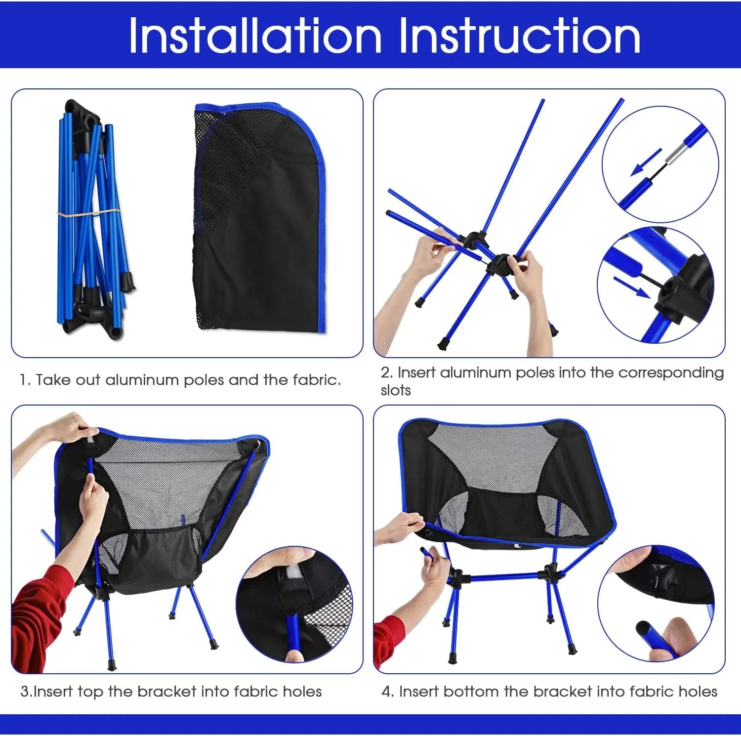 Portable Folding Chair – Ultralight Aluminum for Camping & Hiking
