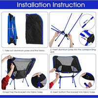 Portable Folding Chair – Ultralight Aluminum for Camping & Hiking