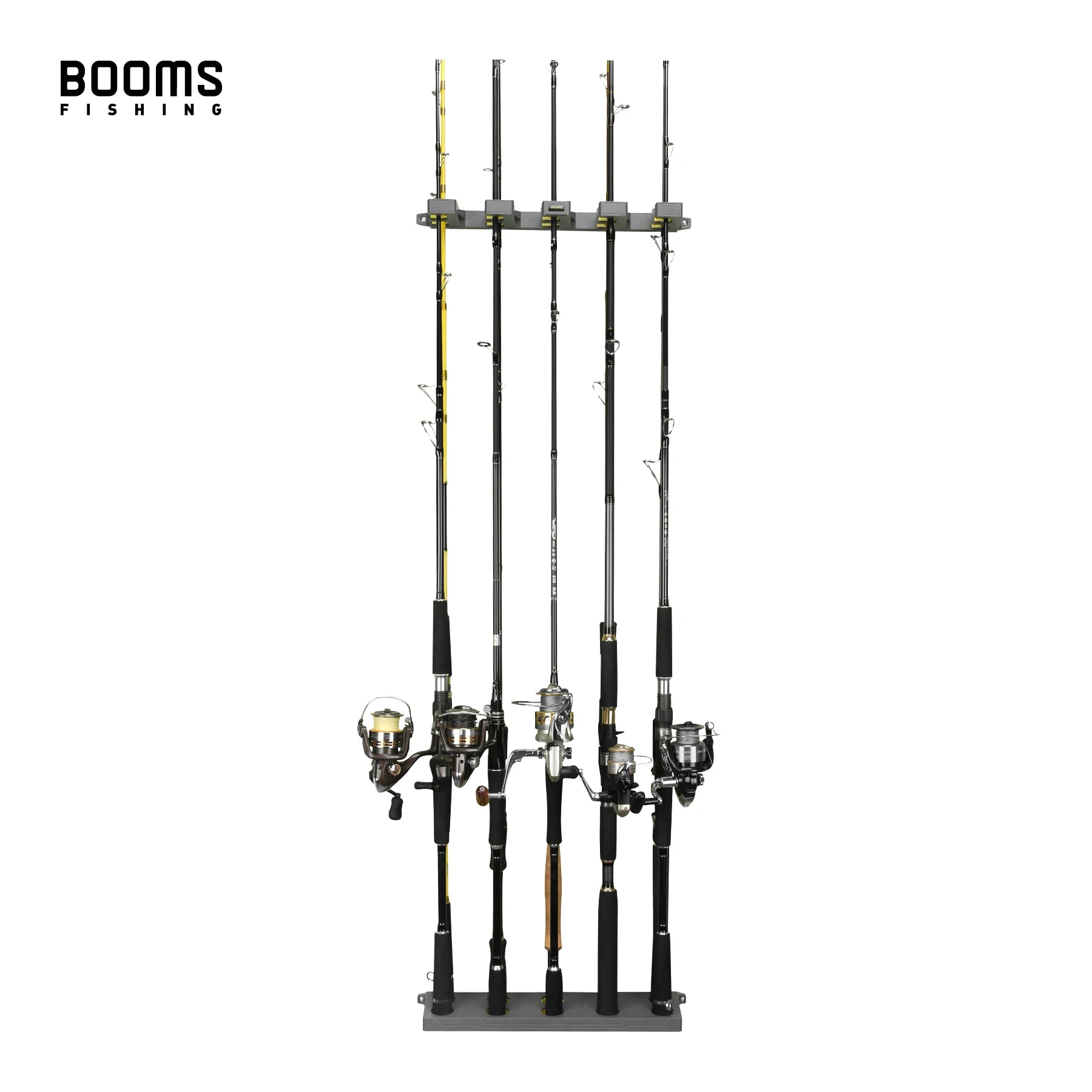 Heavy Duty Wall Fishing Rod Holder Rack – Vertical Storage Organizer for Up to 10 Rods