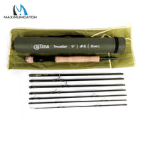 Ultra Compact Carbon Fiber Travel Fly Rod – Fast Action Freshwater Fly Fishing Pole