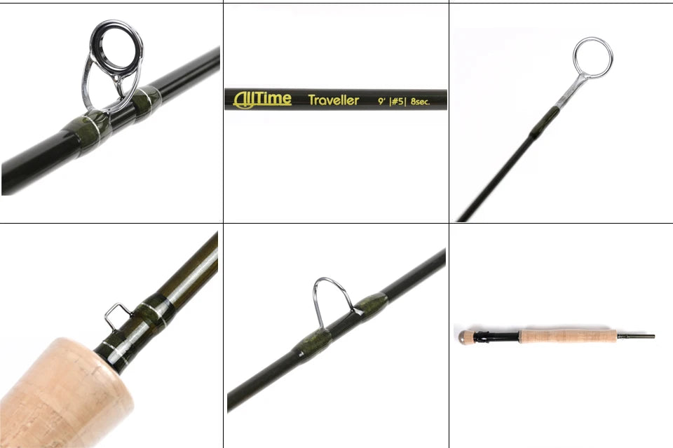 Ultra Compact Carbon Fiber Travel Fly Rod – Fast Action Freshwater Fly Fishing Pole