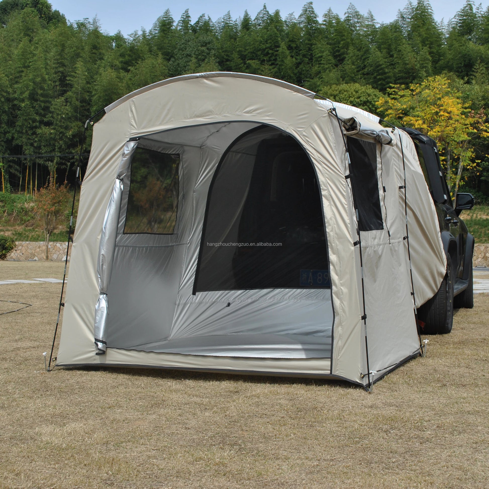 Car Rear Rest Tent Christmas Long-distance Driving 2/3 Person Car Tent, SUV Tailgate Tent, Car Hatchback Tent with Screen Window