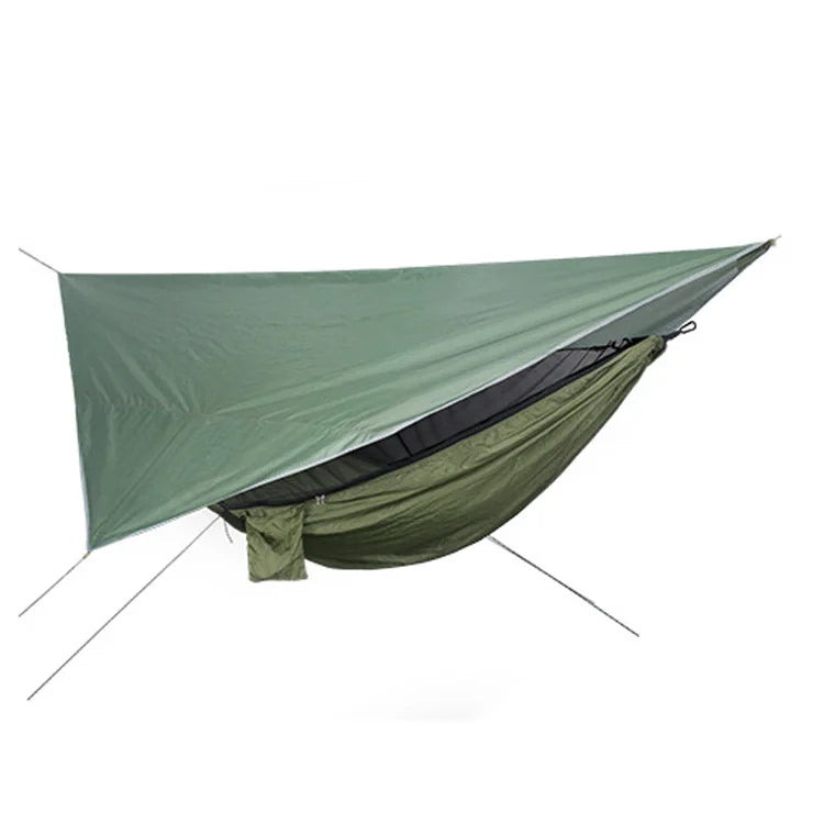 Heavy Duty Camping Hammock with Mosquito Net & Rain Fly – Waterproof Outdoor Survival Hammock System