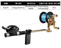 Portable Aluminum Fishing Line Spooler – Heavy Duty Handheld Reel Line Winder Tool