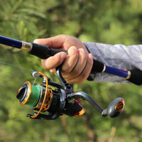 Sougayilang Telescopic Fishing Combo 1.8m 2.1m 2.4m Carbon Fiber Rod and 5.5:1 13+1BB Spinning Fishing Reel Fishing Kit Pesca