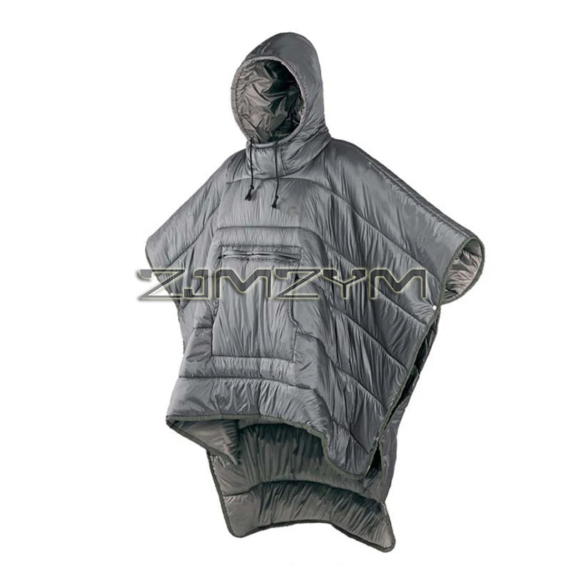 Wearable Sleeping Bag Cloak – Warm Winter Hooded Camping Blanket for Outdoor Travel & Hiking