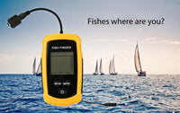 Alarm 100M Portable Sonar Fish Finders 45 degrees Sonar Coverage Echo Sounder Alarm Transducer Lake Sea Fishing