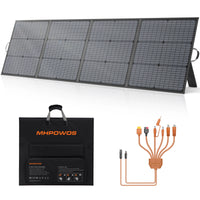 MHPOWOS 220W Foldable Solar Panel – Portable MC4 Solar Charger for Camping & Power Stations