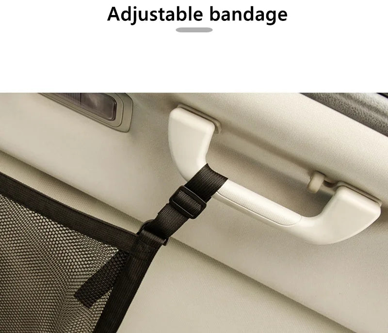 SUV Car Ceiling Storage Net – Breathable Mesh Roof Cargo Organizer for Interior Auto Storage & Travel Accessories