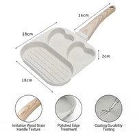 Nonstick Omelette Skillet Egg Frying Pan Heart-Shaped Healthy Breakfast Pancake Hamburger Bacon Pan with Heat-Resistant Handle