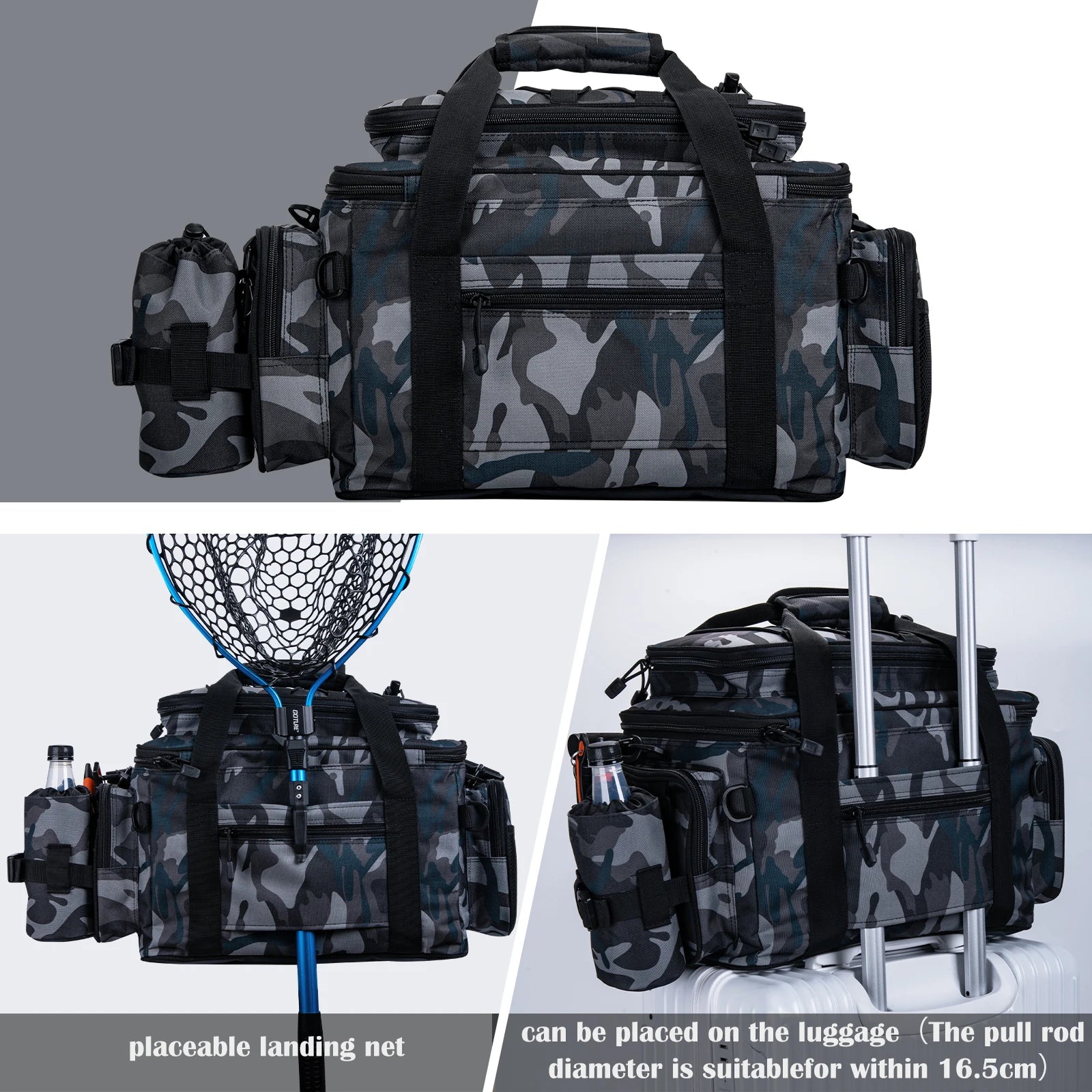 Heavy Duty Waterproof Fishing Tackle Backpack – Large Capacity Outdoor Fishing Storage Bag