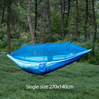 Portable Heavy Duty Nylon Camping Hammock with Mosquito Net – Single/Double Outdoor Travel Hammock