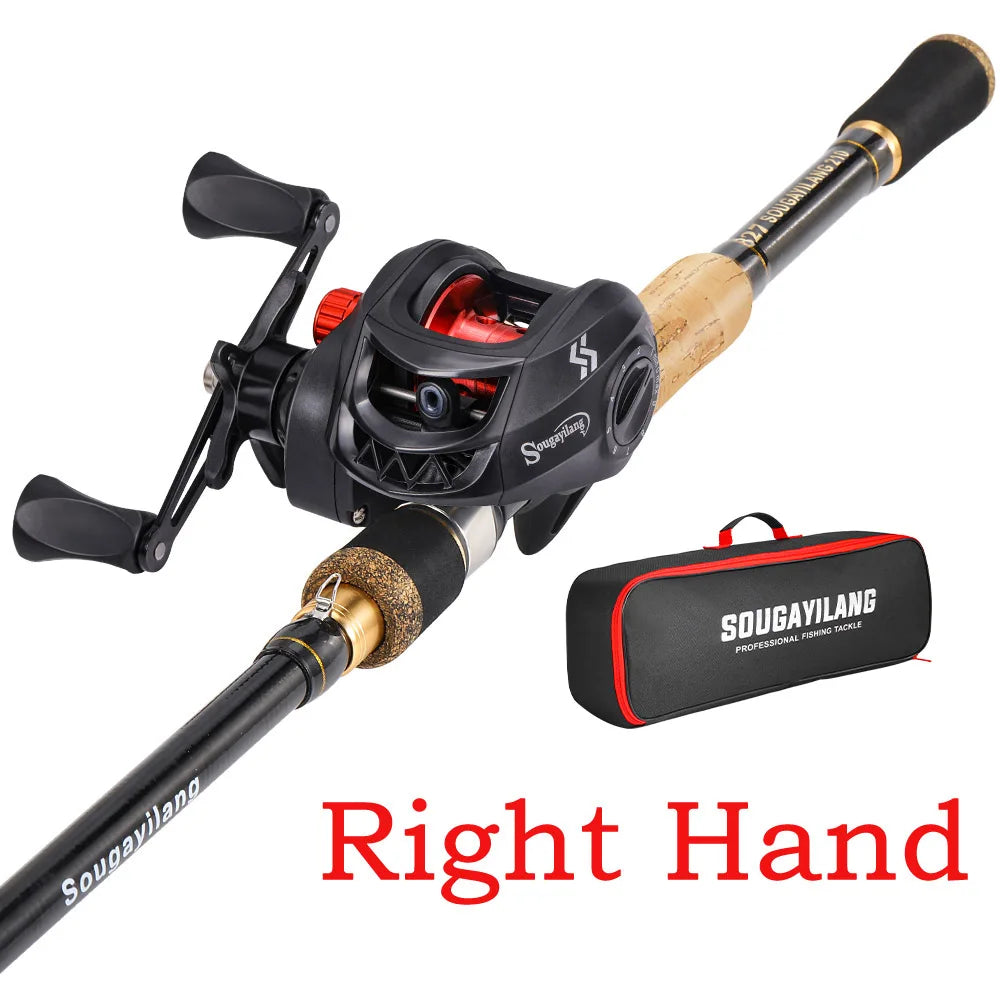 Heavy Duty Telescopic Baitcasting Rod & Reel Combo – Full Fishing Kit with Carry Bag