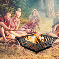 Fire Pit 25 Inch Outdoor Outside Wood Burning Portable Firepit Log Stove Fireplace for BBQ Camping Campfire Bonfire Backyard