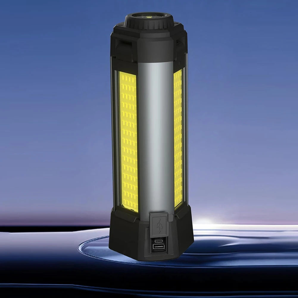 6000mAh LED Work Light Rechargeable Cordless Work Light with COB Construction Light Telescopic for Outdoor Camping