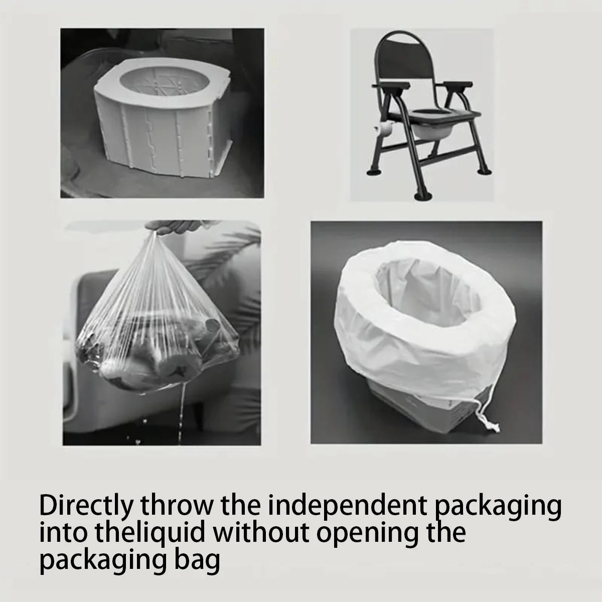 Outdoor Portable Toilet Gel - Absorbent Pee Powder 1-100 Pack