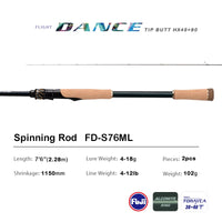 PURELURE DANCE S822H Spinning Rod – High Carbon Long Casting