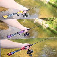 Heavy Duty 2-Piece Carbon Fiber Fishing Rod & Reel Combo – CNC Aluminum Spinning Reel Set