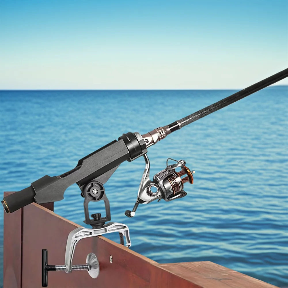 Heavy Duty Rotatable Fishing Rod Holder – Multifunctional Ground Insert Fishing Bracket