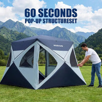 4 Person Quick Setup Camping Tent – Waterproof Wind Resistant Portable Shelter for Outdoor Camping & Hiking
