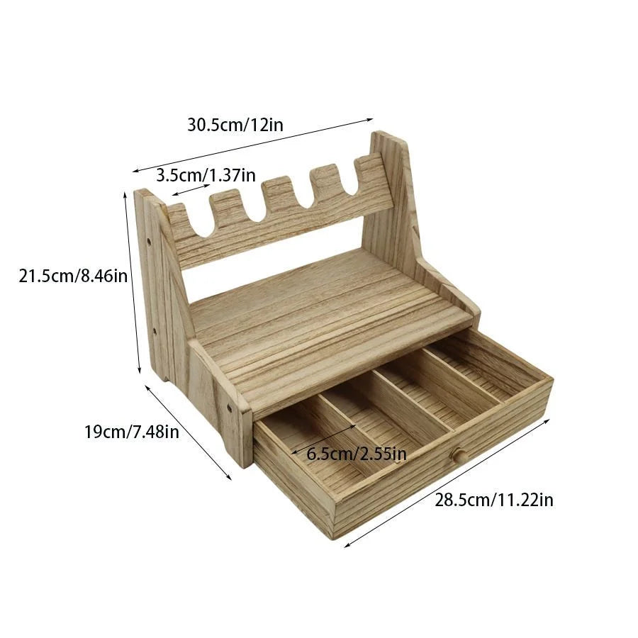 Gun Rack Gun Safe – Real Wood Handgun Rack Holder for Nightstand & Cabinet