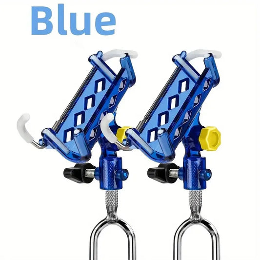 2-Piece Stainless Steel Fishing Rod Holde - 360° Adjustable