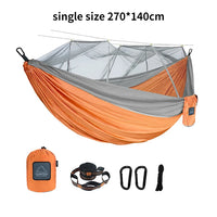 Portable Heavy Duty Nylon Camping Hammock with Mosquito Net – Single/Double Outdoor Travel Hammock