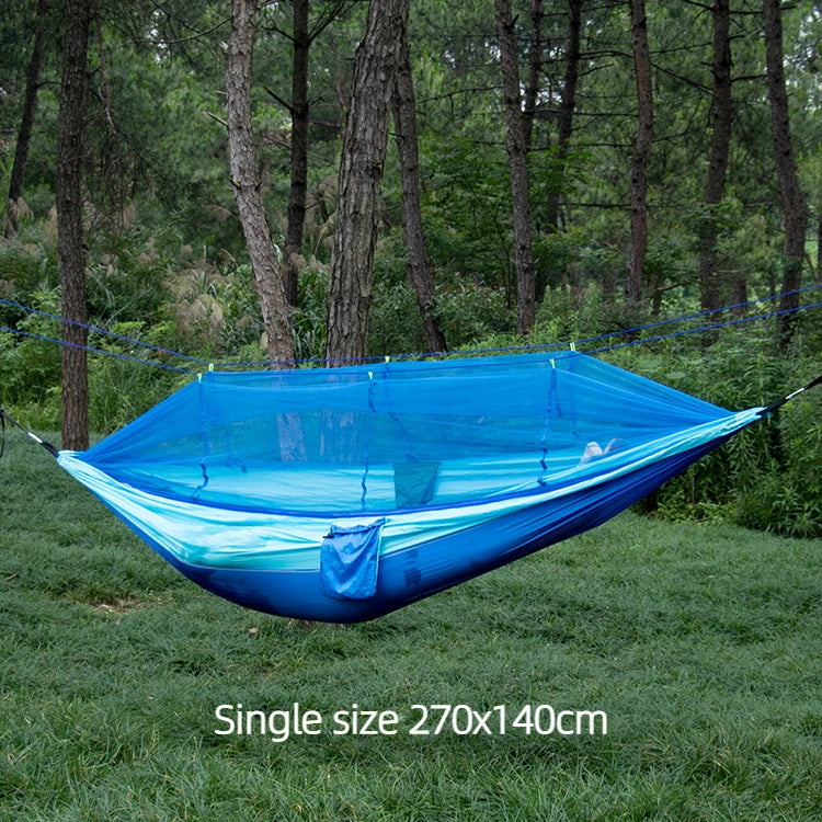 Portable Heavy Duty Nylon Camping Hammock with Mosquito Net – Single/Double Outdoor Travel Hammock