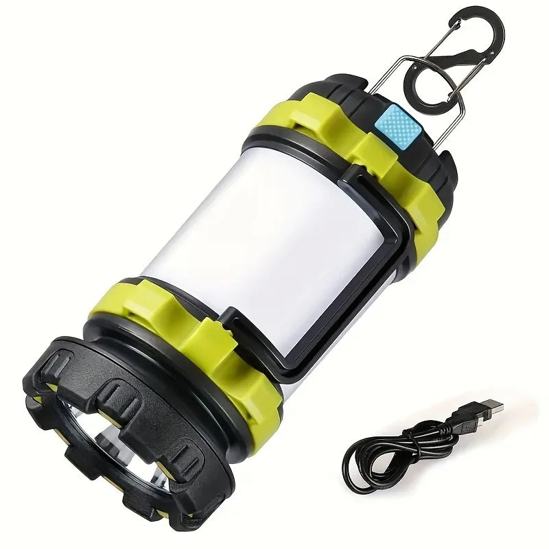 1000LM Rechargeable LED Camping Light - 6 Modes Power Bank