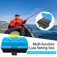 3-Layer Fishing Tackle Box – Portable Folding Lure & Hook Storage Organizer