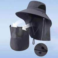 UV Protection Fishing & Hiking Hat – Outdoor Bucket Hat with Neck Flap for Men & Women